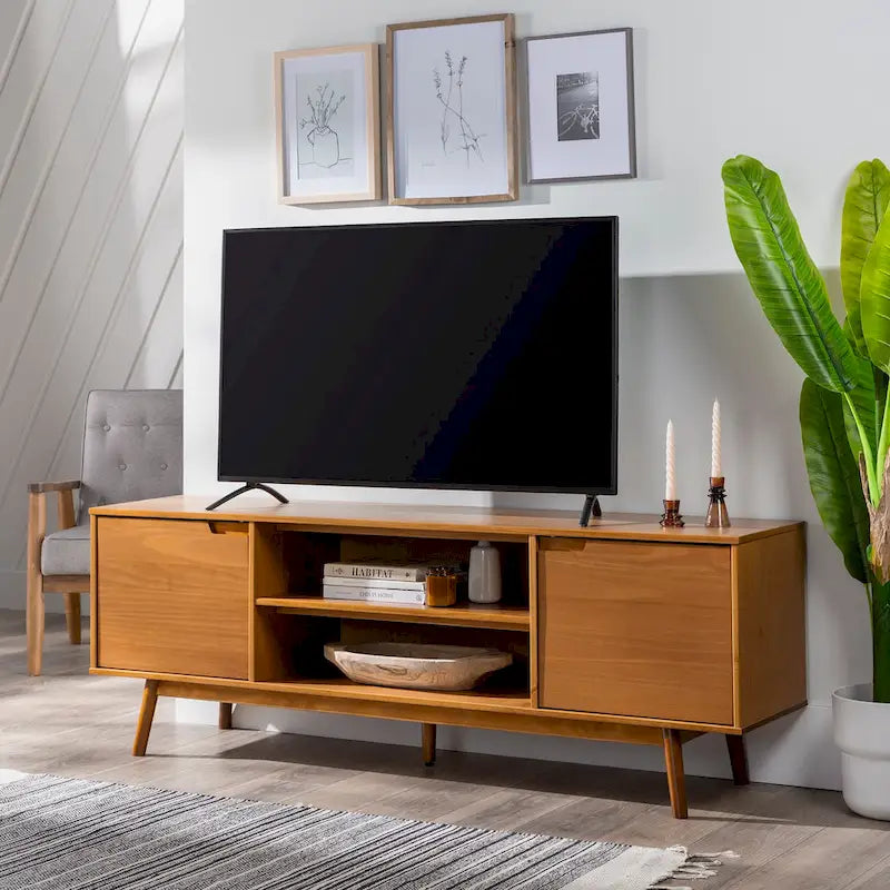 Middlebrook 70-inch Mid-Century Solid Wood TV Stand