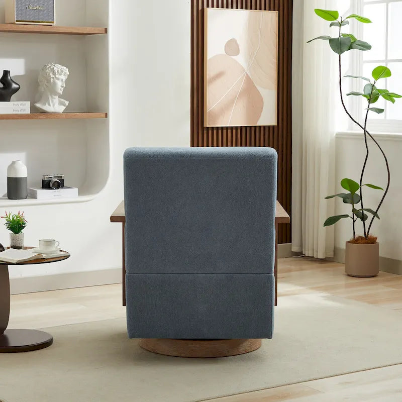 30.31   Linen Blend Upholstered 360 Swivel Accent Chair