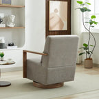30.31   Linen Blend Upholstered 360 Swivel Accent Chair