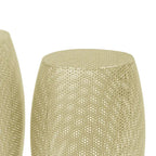 Christopher Knight Home Round Metal Hollow 2 PCS Side Table Set - 16.5   L x 16.5   W x 20.75   H