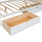 Twin Daybed with Storage Drawers, Cabinet, and Shelf, Sturdy Wood Construction