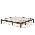 Costway King Size 14   Wooden Bed Frame Mattress Platform Wood Slats