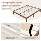 Costway King Size 14   Wooden Bed Frame Mattress Platform Wood Slats