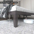 Costway King Size 14   Wooden Bed Frame Mattress Platform Wood Slats