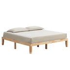 Costway King Size 14   Wooden Bed Frame Mattress Platform Wood Slats