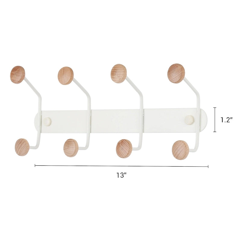 1 Pcs Coat Rack Wall Mount, Metal Wood Coat Hook, Hat Rack, Wall Hooks