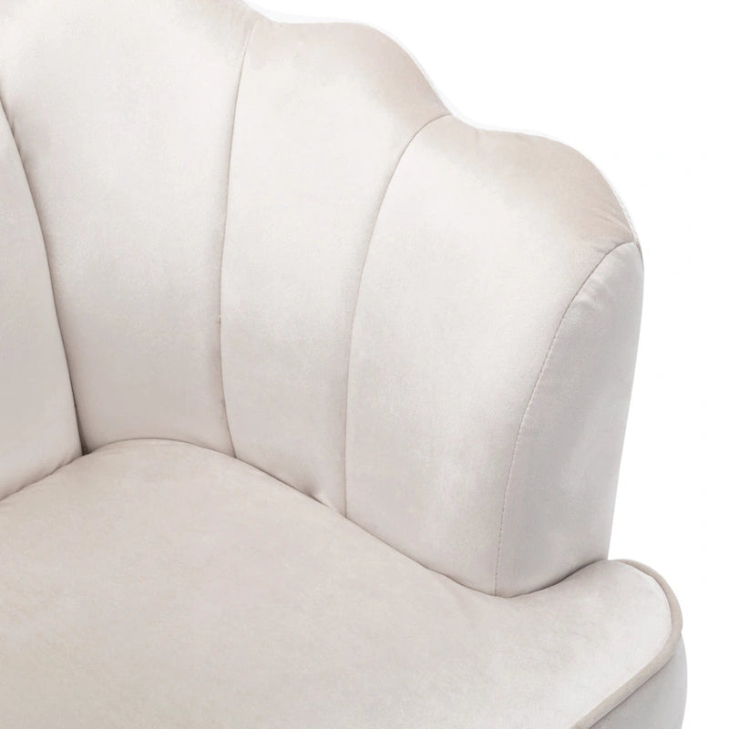 Velvet Channel Stitched 3-seater Sofa with Metal Legs