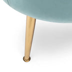 Velvet Channel Stitched 3-seater Sofa with Metal Legs