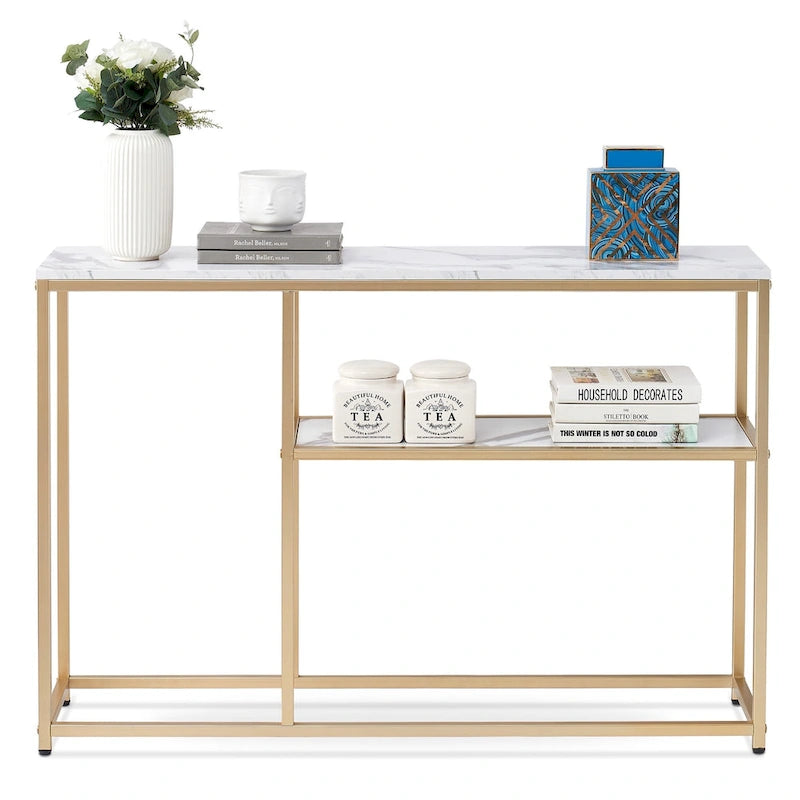 MCombo Narrow Console Table with Storage Shelf for Living Room, MDF Sage80 - 7'6   x 10'9  