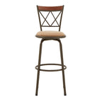 Verona Adjustable Bronze Finish X-Back Metal and Wood Trim 3pc Pack Stools by iNSPIRE Q Classic