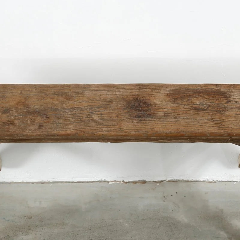 Artissance Vintage Noodle Bench with Front Panel, Weathered Natural Wood Finish (Size & Finish Vary) - 57  W x 6.2  L x 22  H
