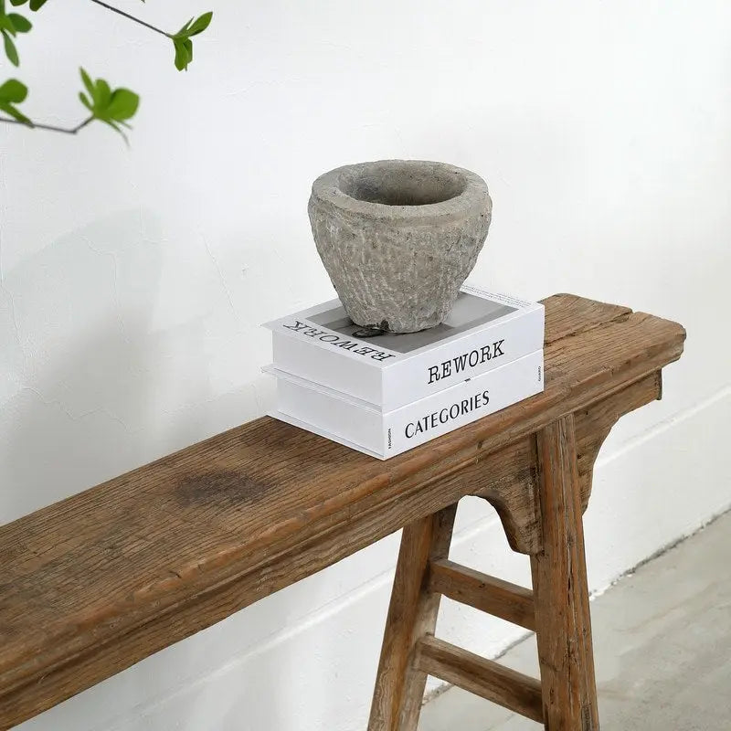 Artissance Vintage Noodle Bench with Front Panel, Weathered Natural Wood Finish (Size & Finish Vary) - 57  W x 6.2  L x 22  H