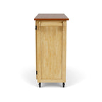 Copper Grove Puff Island Natural Finish 4-drawer Kitchen Cart