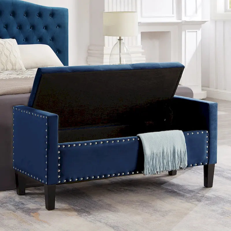 Entryway Living Room Soft Padded Seat with Armrest,Bed Bench