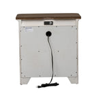 Farmhouse Reimagined 3-Drawer Night Stand with Charging Station