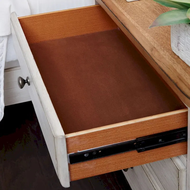 Farmhouse Reimagined 3-Drawer Night Stand with Charging Station