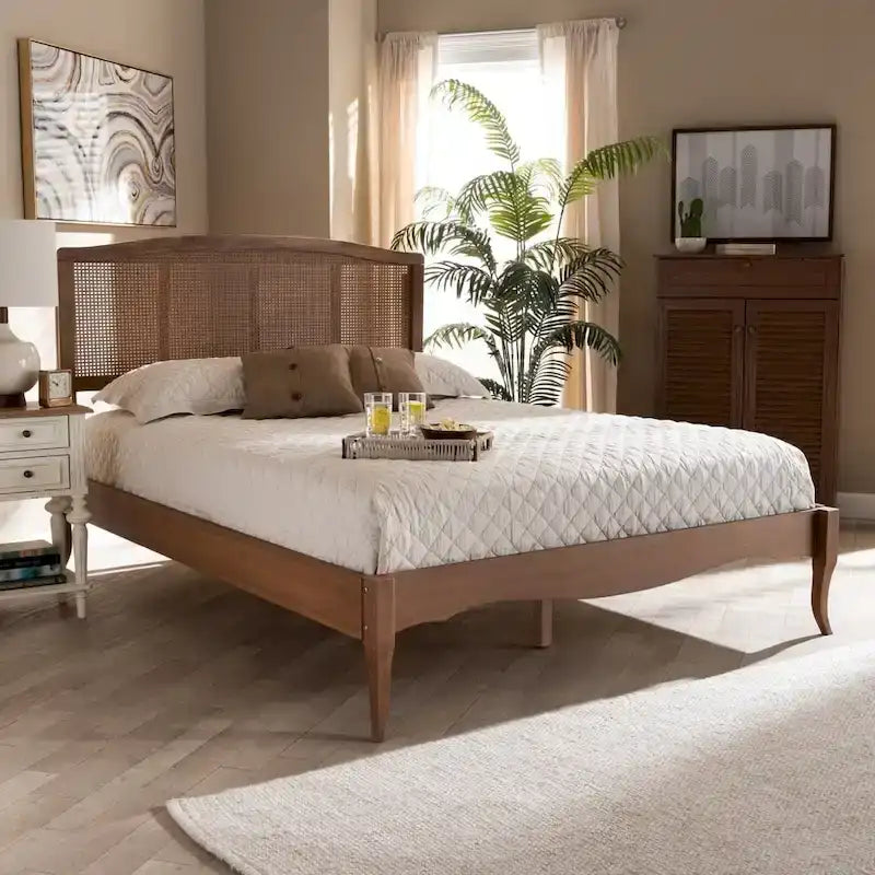 Carson Carrington Banga Wood and Synthetic Rattan Platform Bed