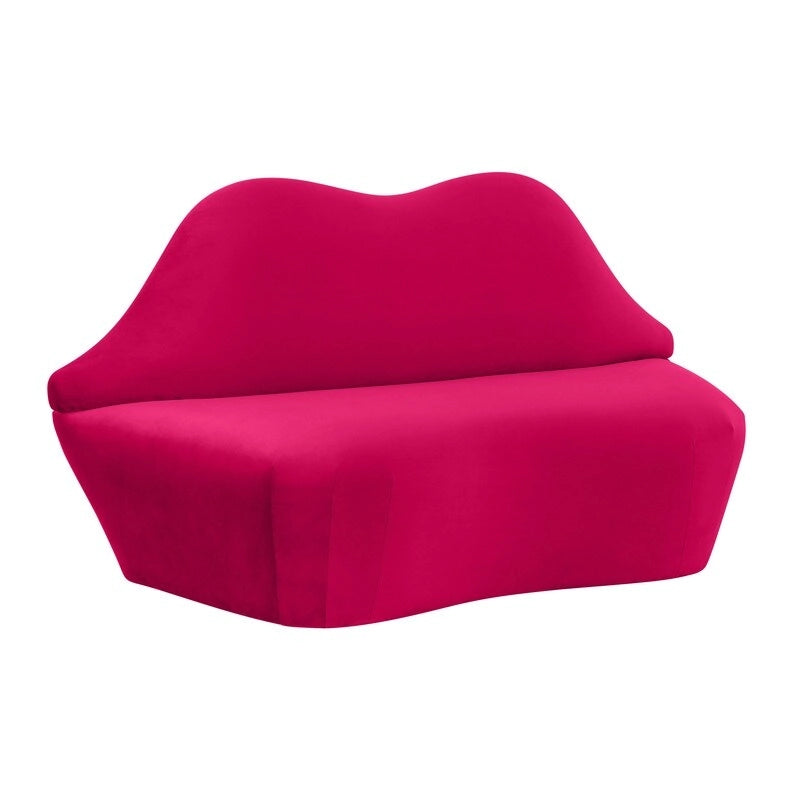 Canapé Lips Velvet - 67,7 cm L x 29,1 cm P x 36 cm H