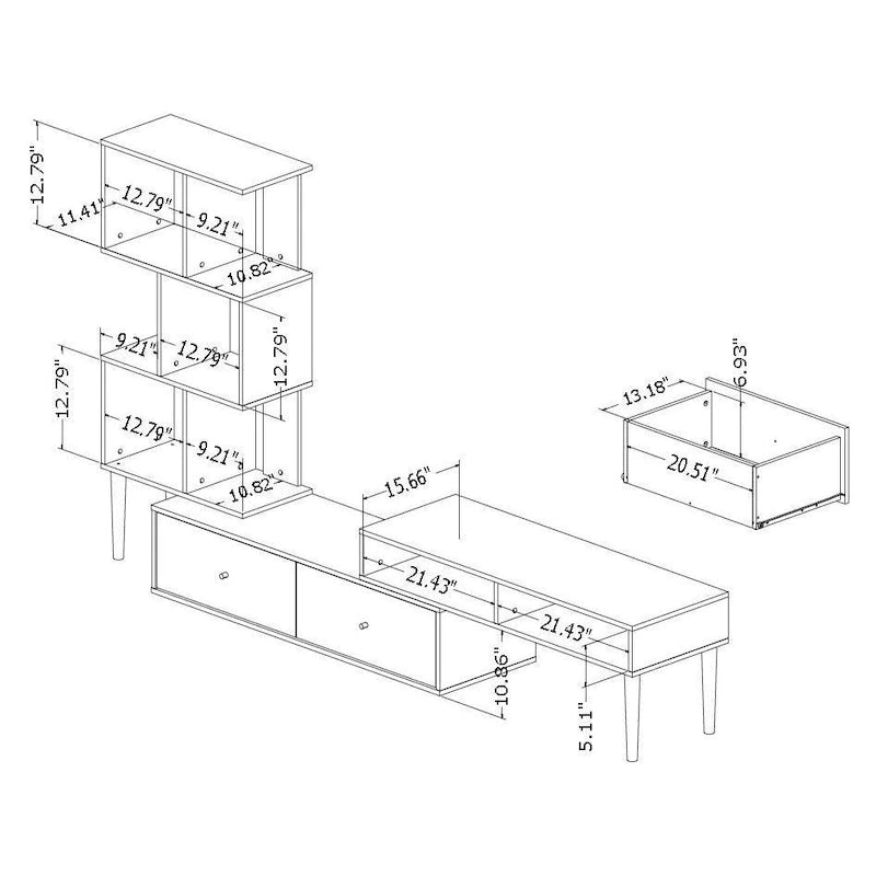 Carson Carrington Sakskobing Mid-century Medium Brown Wood TV Stand