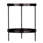 SEI Furniture Vaquero Round Modern Style w/ Shelf Wood Side Table