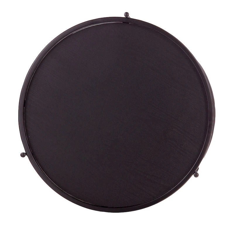 SEI Furniture Vaquero Round Modern Style w/ Shelf Wood Side Table