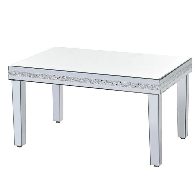 Ensemble de 3 tables basses modernes en verre miroir Merax
