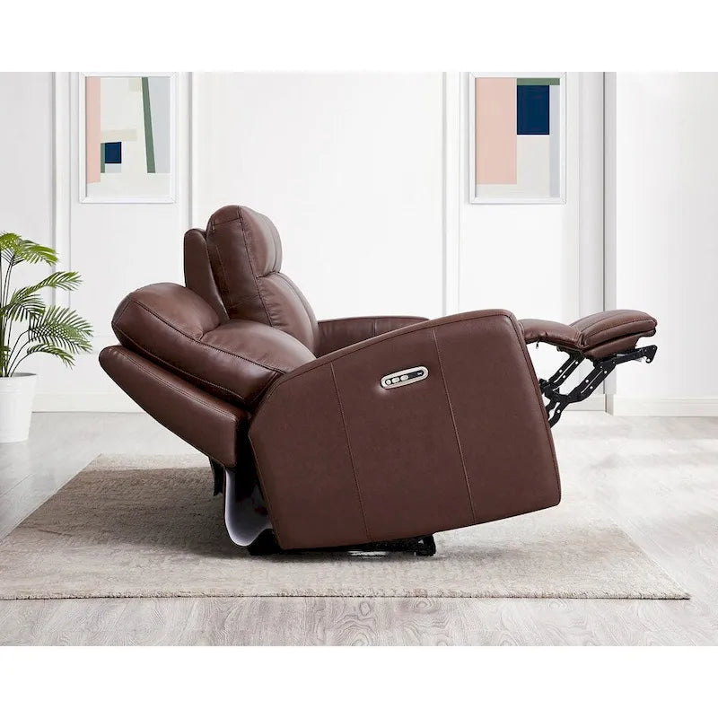 Canapé Hydeline Vienna Zero Gravity en cuir pleine fleur avec inclinaison électrique et appui-tête