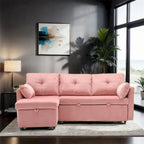 Canapé d'angle modulaire en forme de L avec méridienne réversible et assise de rangement