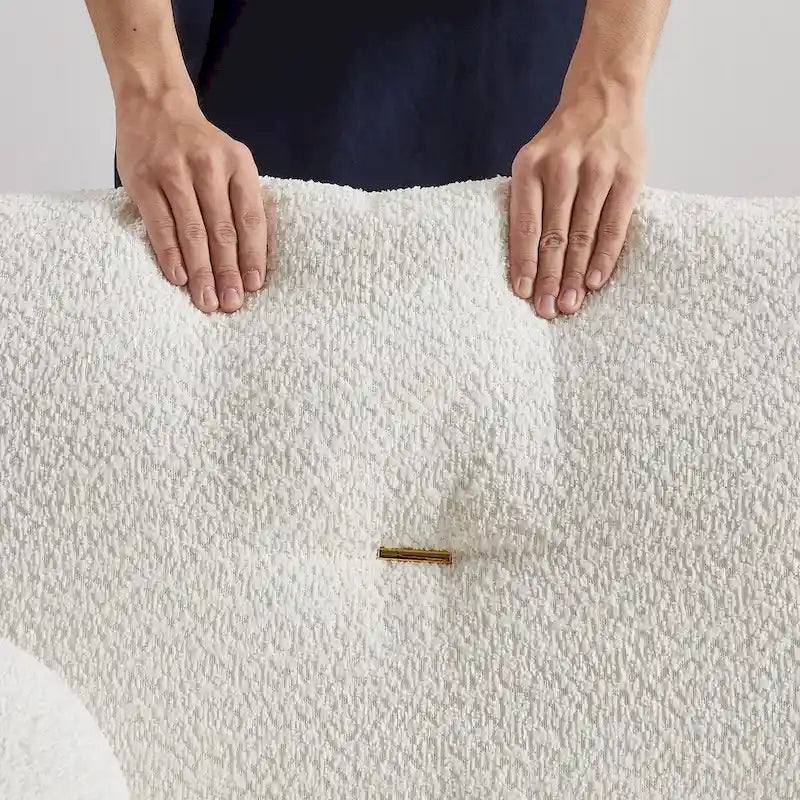 Lamb's wool 2-seater sofa