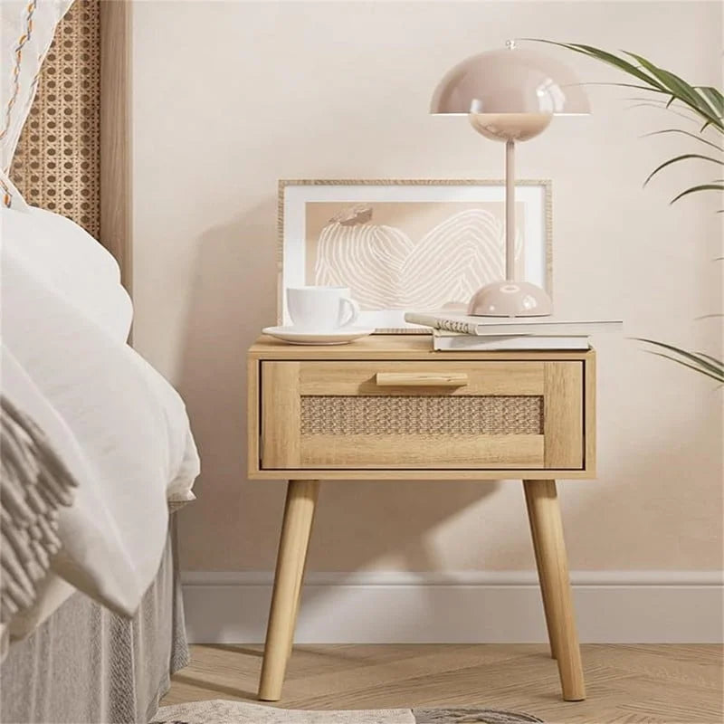 Bedroom Nightstands Wooden Night Stands - 11.81  D x 15.35  W x 19.69  H