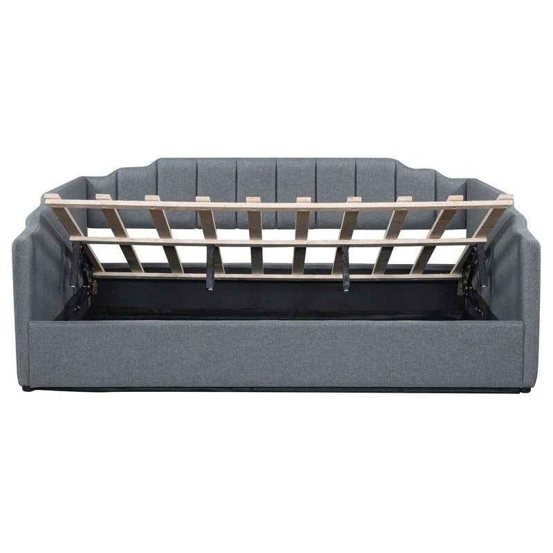 Full Size Upholstered Daybed with Underneath Storage