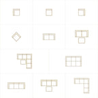 WyndenHall Marlee Corner Sectional Modular Sofa and Ottoman Set in Velvety Chenille Performance Fabric