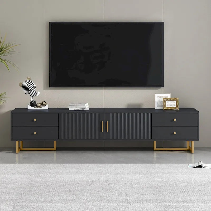 TV Stand for 65+ Inch TV, TV Media Console Table, Modern TV Stand with Storage, TV Console Cabinet Furniture for Living Room