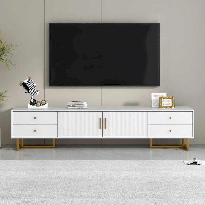 TV Stand for 65+ Inch TV, TV Media Console Table, Modern TV Stand with Storage, TV Console Cabinet Furniture for Living Room