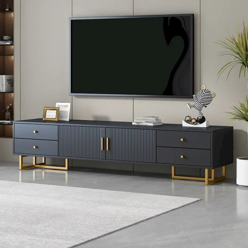 TV Stand for 65+ Inch TV, TV Media Console Table, Modern TV Stand with Storage, TV Console Cabinet Furniture for Living Room