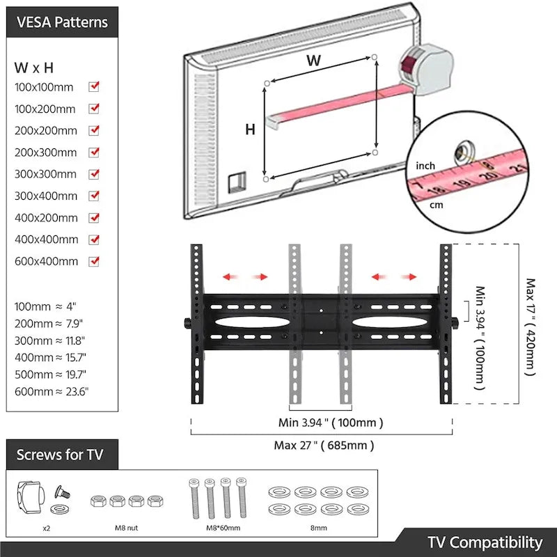 Yaheetech Rolling TV Cart Stand for 32 to 75 Inch LCD Flat Panels