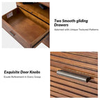 Lorenz Mid-century Nightstand with USB and LED Light Set of 2 by HULALA HOME